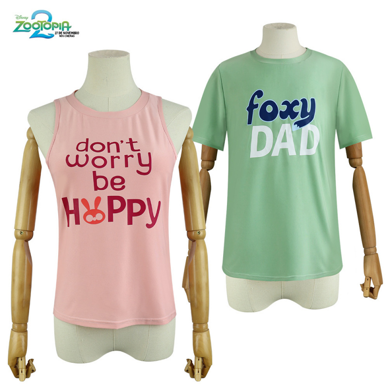 疯狂动漫朱迪兔子多巴胺短袖