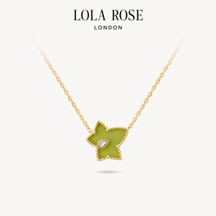 Lola 綠色寶石禮物送女友 Ivy常青藤綠瑪瑙項鏈女款 Rose羅拉玫瑰