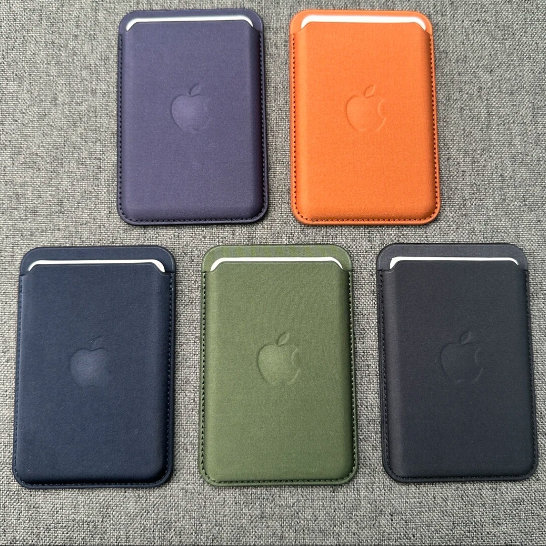 适用新款苹果iPhone15/16/17系列magsafe卡包精织斜磁吸原装定位查找