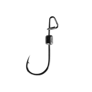 路亚假饵单钩硬饵专用替换三本钩倒刺无倒刺黑坑江钓快挂旋转易换