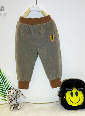 婴格朗迪YG123033儿童棉裤男童冬季薄棉舒适时尚单裤合适10-18度