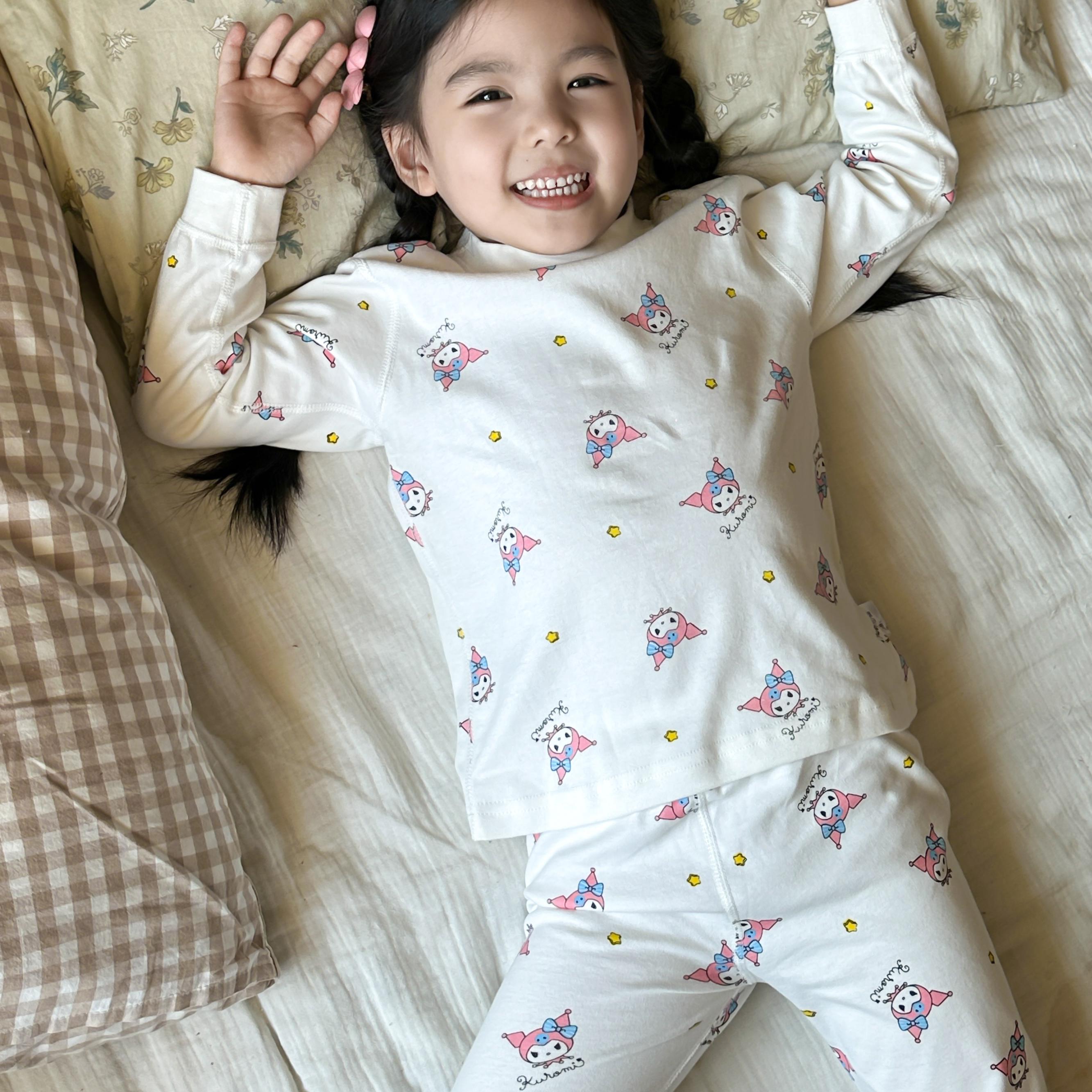 莱卡棉儿童无骨居家服套装