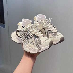 儿童老爹鞋2026春秋新款女童运动鞋男童鞋网面鞋订书机休闲n字鞋