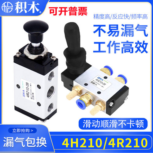 气动气缸开关手板阀3R/4R210一08 3H/4H210/310-08手动换向机械阀 - 封面