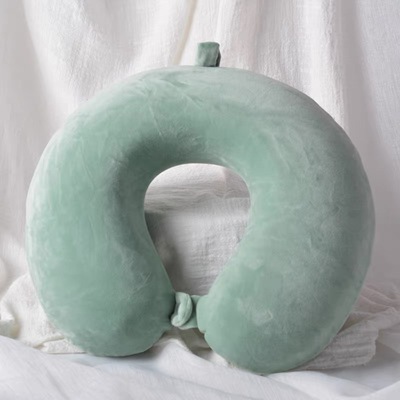 日本进口u型枕纯色可拆洗颈椎枕