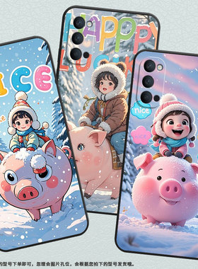 适用OPPOReno4手机壳10x纯黑色PCCM00商务0pp0Reno5K保护套Ace2走在雪里Reno2高级PCKM70轻薄Reno5软壳