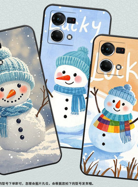 适用OPPOF1Plus手机壳F1s超薄F11防摔CPH1823可爱雪人0pp0F11Pro/FindX3Lite耐磨CHP2219硅胶F21Pro软壳