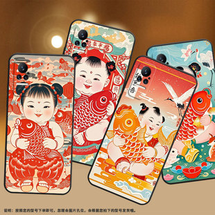 适用小米civi手机壳civi2超薄大头娃娃不掉色xiaomi耐磨mix4保护套pocox7商务小米note10硅胶m1910f4e软壳