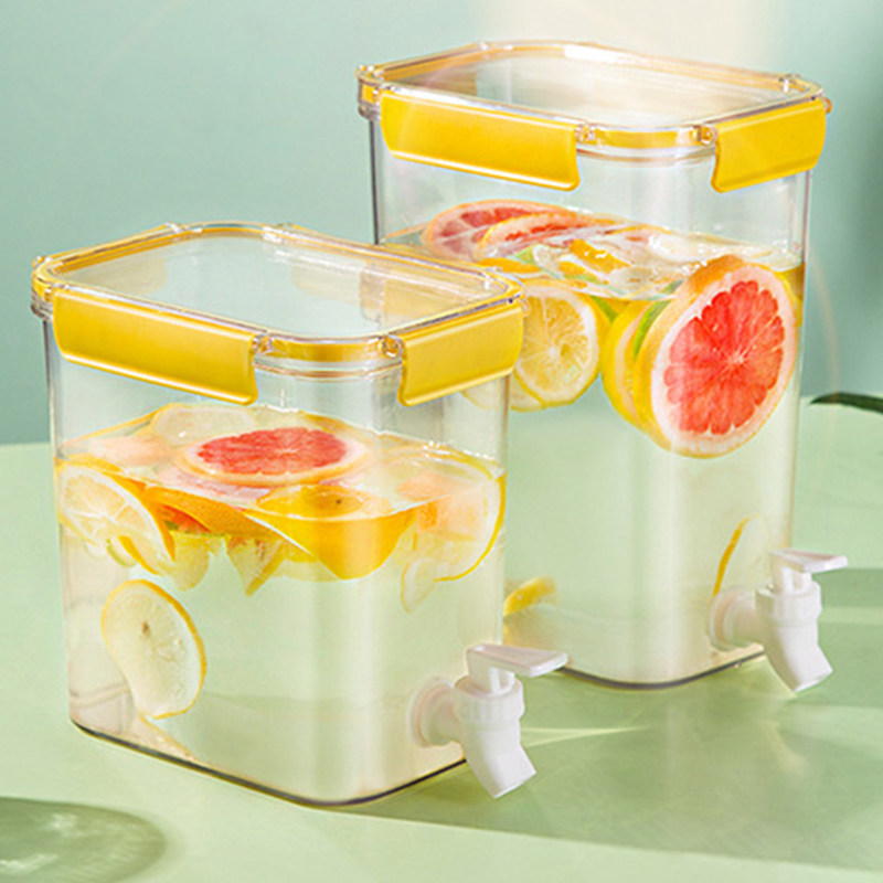 冰箱冷水壶带龙头放冰箱水果茶壶夏家用柠檬水瓶水壶冷泡瓶冷水壶