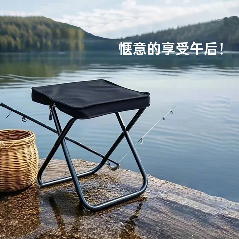 钓鱼专用折叠凳加高加厚折叠椅铝合金折叠凳便携式户外钓鱼马扎
