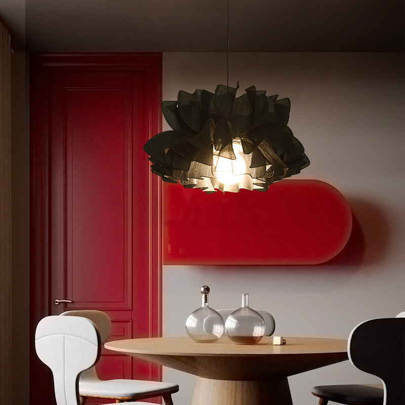 造型吊灯卧室灯轻奢新款公主房圆桌灯具现代简约餐厅黑色网红北欧