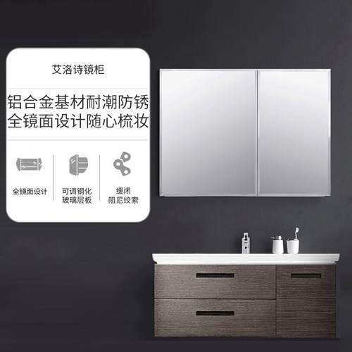 科勒镜柜卫生间浴室镜带置物架