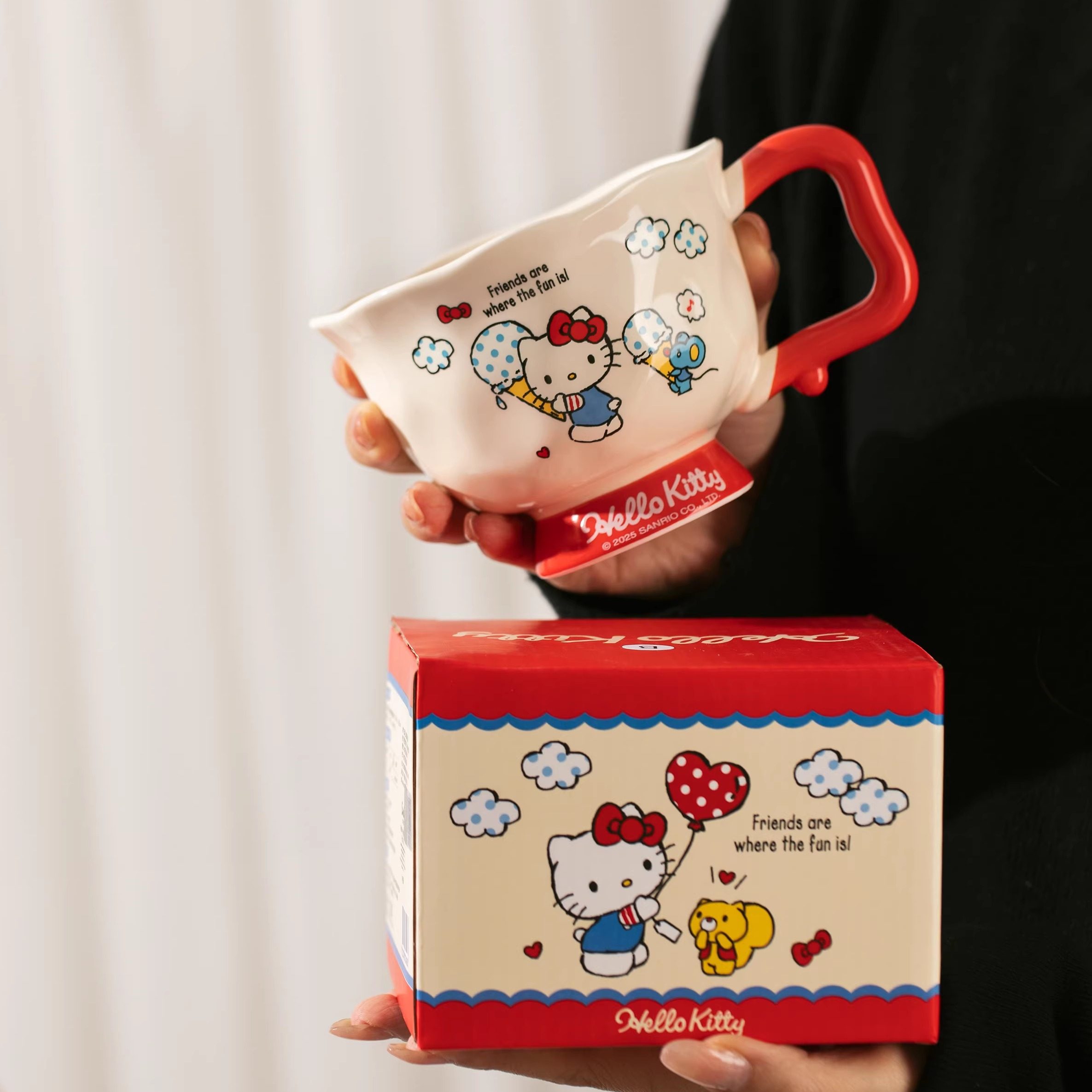 正版可爱helloKitty凯蒂猫陶瓷马克杯高颜值好看水杯子家用伴手礼,餐饮具,马克杯,淘宝优惠券,粉丝福利购,淘宝优惠卷