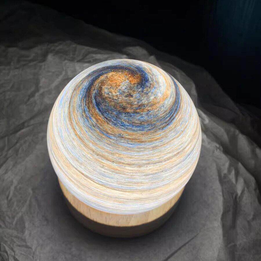「左件耳说」星OWF球球灯水晶桌面摆星灯空夜男女生小众高级生日