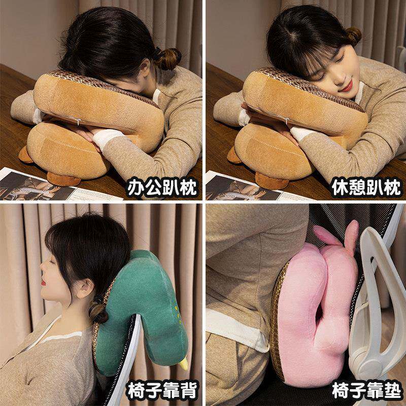 枕夏季WS-666凉席午睡枕睡枕透气小学生教室睡觉头女生公室午休趴