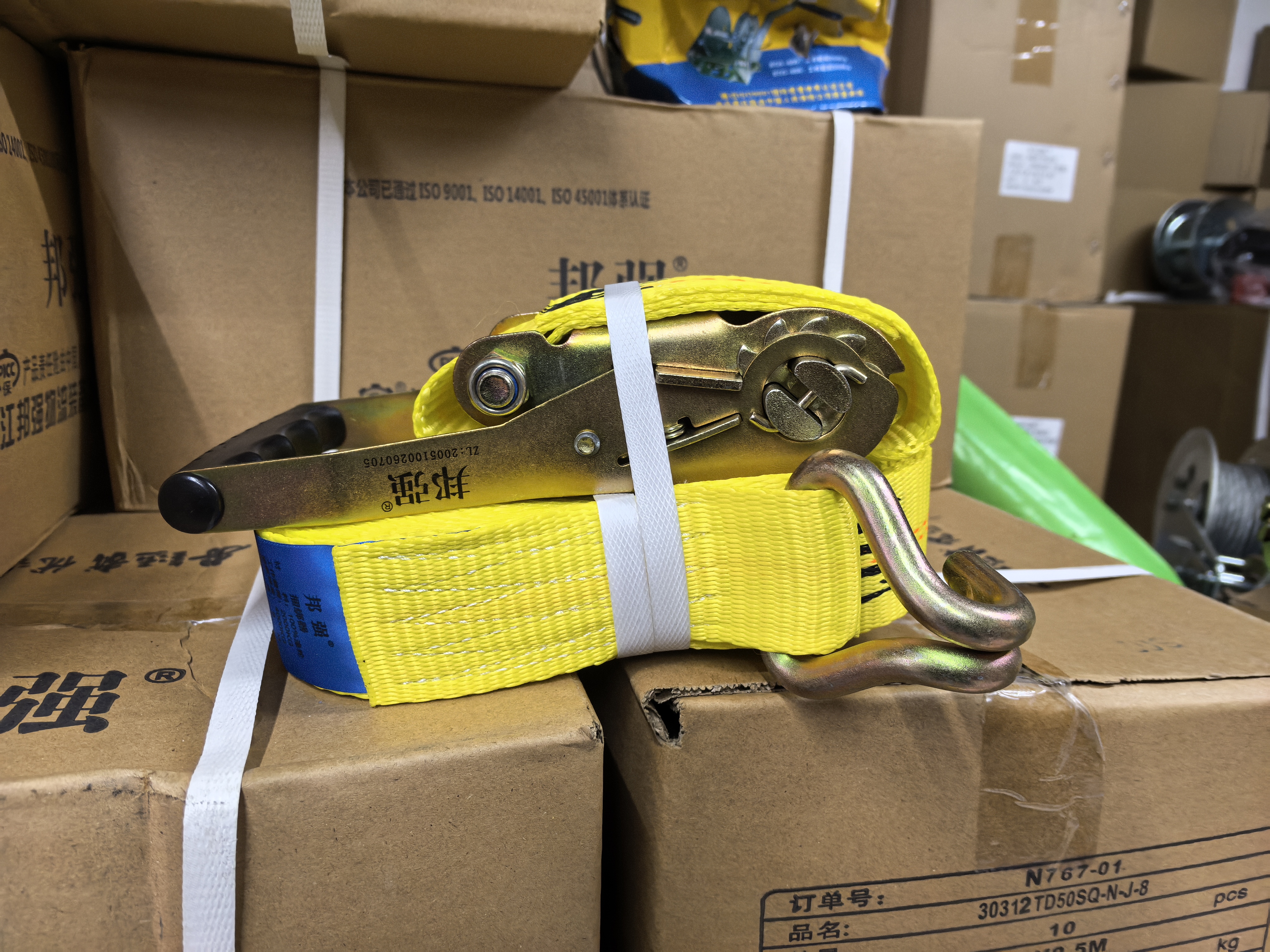 邦强捆绑带汽车用货车紧绳器拉紧器紧固定带收紧器扎货物绷带4吨T