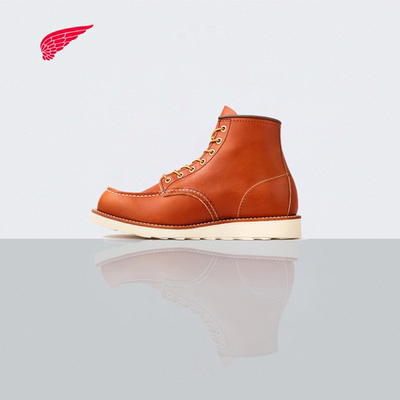 Red Wing Shoes/红翼6寸方头经典时尚美式牛皮马丁靴棕黄875 1907