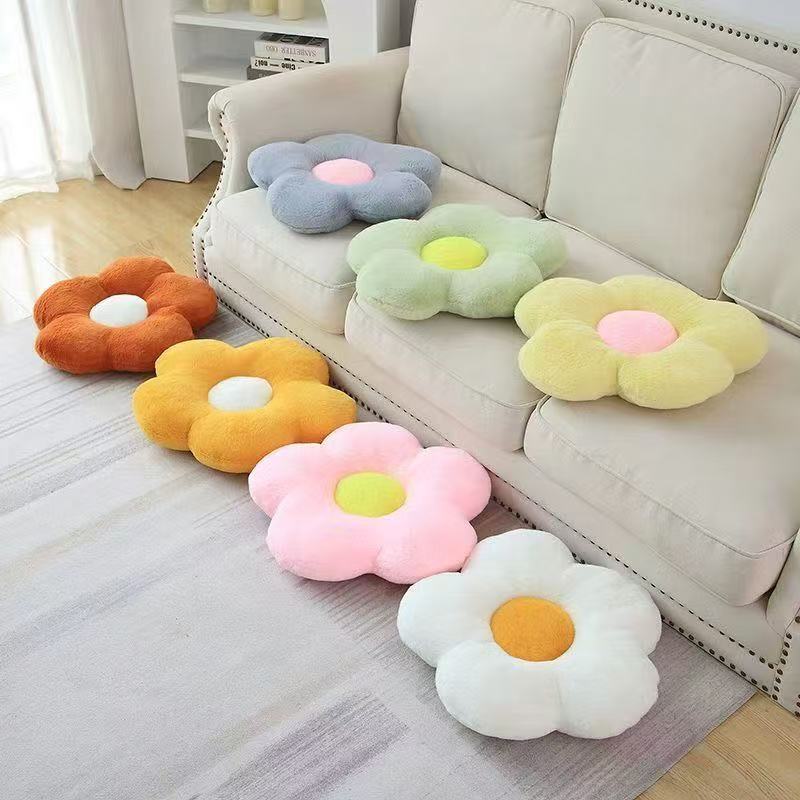 太阳花抱枕毛绒玩具花朵坐垫