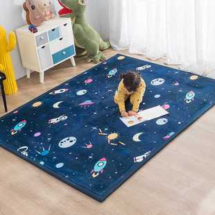 正品 加厚儿童卡通地毯客厅卧室满铺可睡坐床边地毯爬行垫爬爬垫可