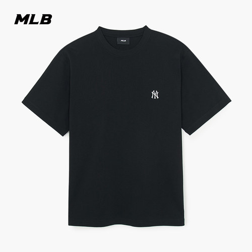 MLB官方男女情侣潮流纯色短袖休闲宽松百搭T恤夏季款TSB61