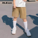 款 MLB儿童官方男女童复古潮奢精致刺绣LOGO户外梭织短裤 春季