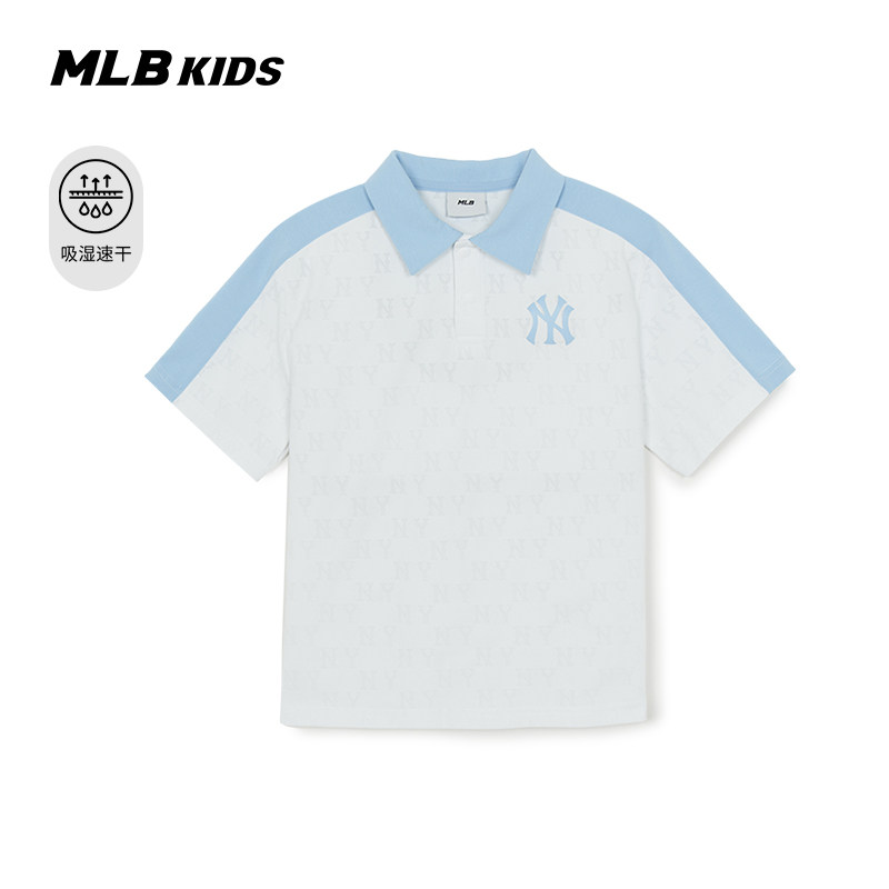 MLB儿童官方男女童潮流宽松速干满印老花POLO衫26春季新款,童装/婴儿装/亲子装,儿童POLO衫,淘宝优惠券,粉丝福利购,淘宝优惠卷