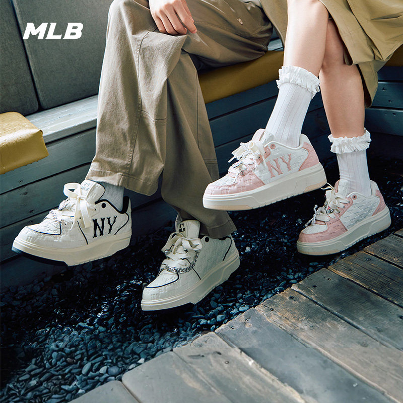 MLB官方男女同款时尚增高老花学长鞋运动鞋春夏SXE03
