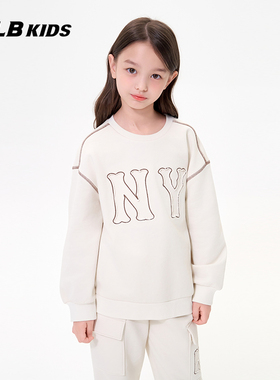 MLB儿童官方男女童复古队标街头风潮COOPERS圆领卫衣25秋冬新款