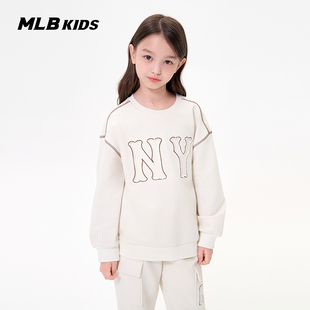 MLB儿童官方男女童复古队标街头风潮COOPERS圆领卫衣25秋冬新款