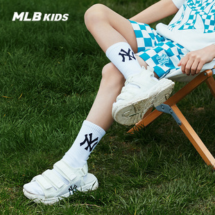 舒適透氣鞋 MLB兒童官方男女童經(jīng)典 隊(duì)標(biāo)時尚 魔術(shù)貼涼鞋 春夏款