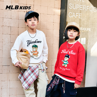 MLB儿童官方皱眉熊图案卫衣