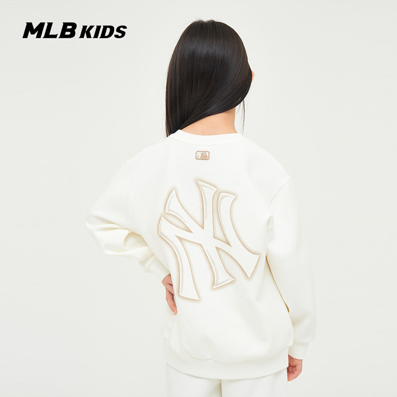 MLB儿童官方男女童经典队标运动圆领时尚长袖卫衣春季款