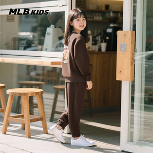 MLB儿童官方男女童潮酷可爱童趣个性印染皱眉熊针织套装25秋冬新