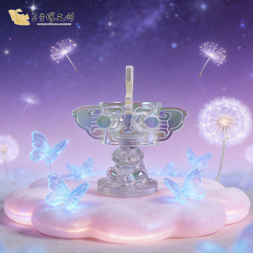 摇头摆件青铜纵目面具镭射款