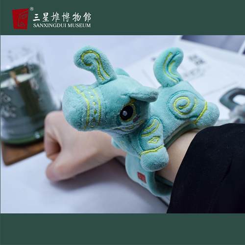 三星堆博物馆玩偶啪啪圈手环玩具
