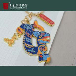 三星堆博物馆虎头龙身像钥匙扣