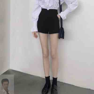 下半身失踪短裤牛仔短裤女春夏内搭20e21新款黑色紧身高腰显瘦热