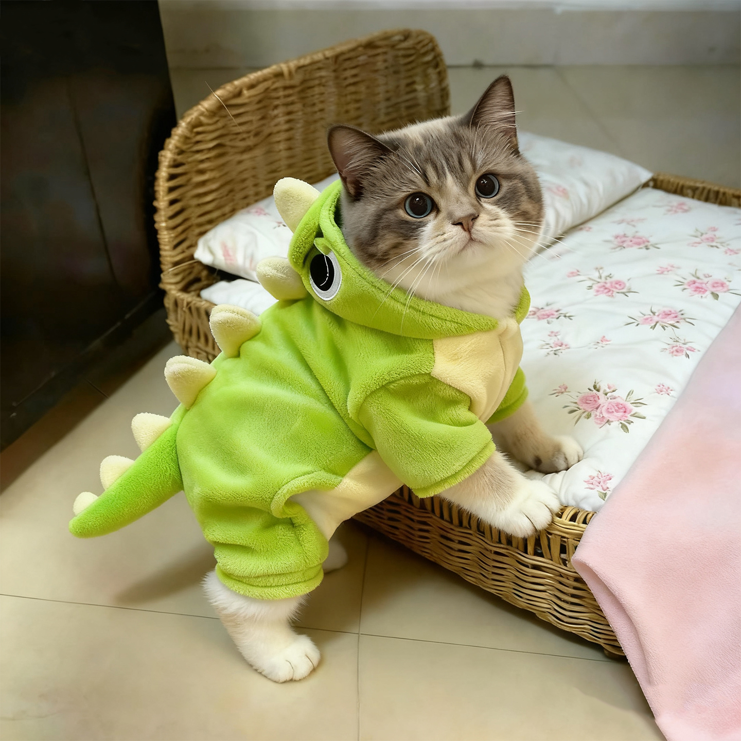 猫咪恐龙衣服冬装宠物小猫猫
