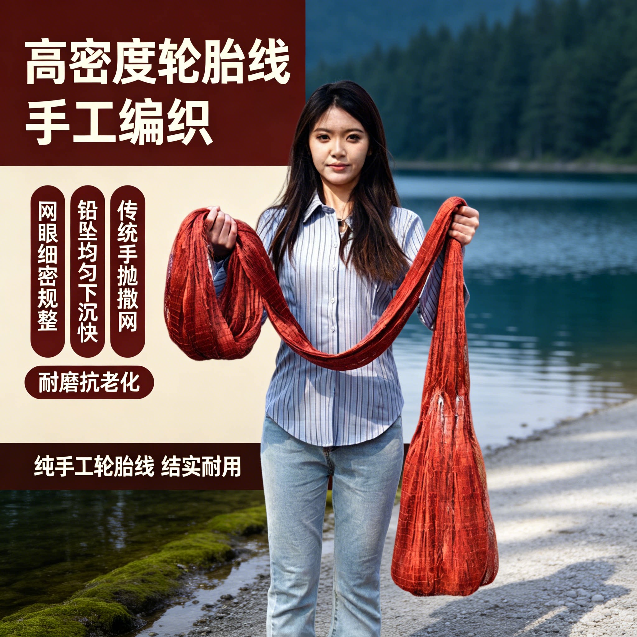 【结实耐磨】老式手抛网大力马线