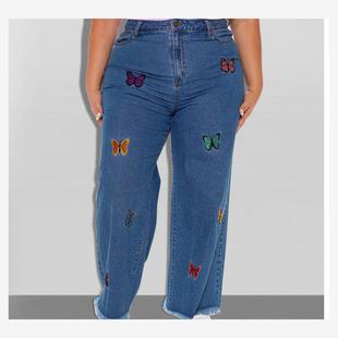 plus big size woman pants girl trousers women jeans 2022 裤