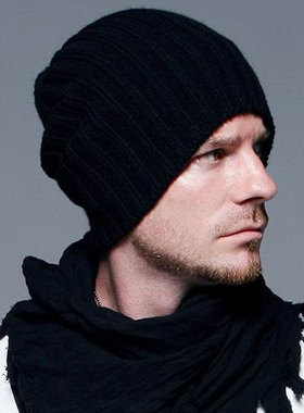 网纹帽 winter warm men Cotton Hip Hop Ring Warm Beanie Cap
