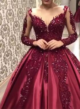 Evening Dress Formal Prom Gown plus size Women Dresses long