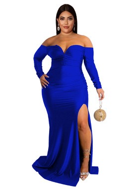 long gown plus size large dress fat women blouse lady shirt