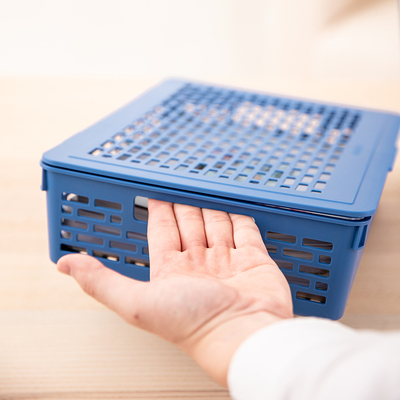 得力文件收纳篮子蓝色923