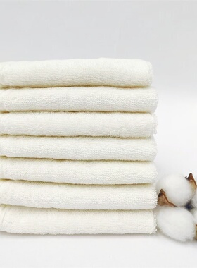 纯棉方巾白色柔软吸水家用宝宝口水巾全棉擦手擦汗手帕清洁小毛巾