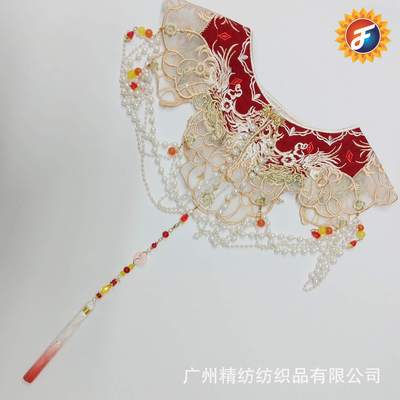 云肩马面裙配饰红色假领子古风