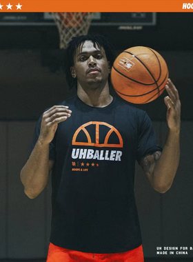 UH尼文哈特联名投篮服篮球运动速干透气t恤男球员版训练健身短袖