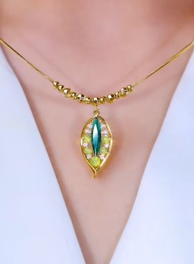 高级感金枝玉叶项链女网红爆款轻奢气质百搭小众设计感精美项链女