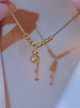 高级感葫芦项链女轻奢小众设计生日礼物送女友锁骨链2022年新款潮