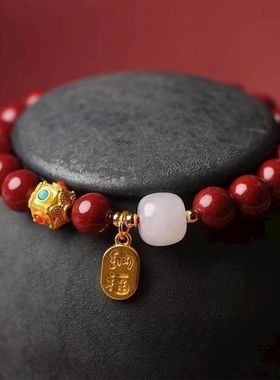 新款福牌红砂手串女网红爆款